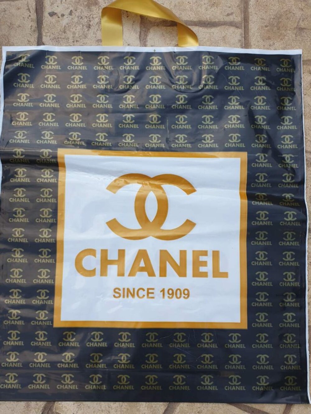 Fashion Plastic Shopping Bag Logo Luxury Boutique Gift Packaging 20 x 18 Inches